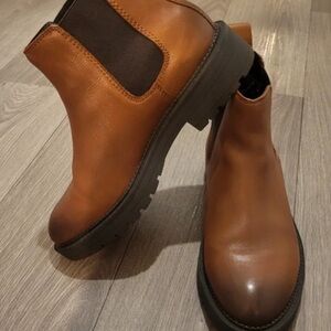 Marks & Spencer Cognac Tan Chelsea Lug Sole Ankle Boots